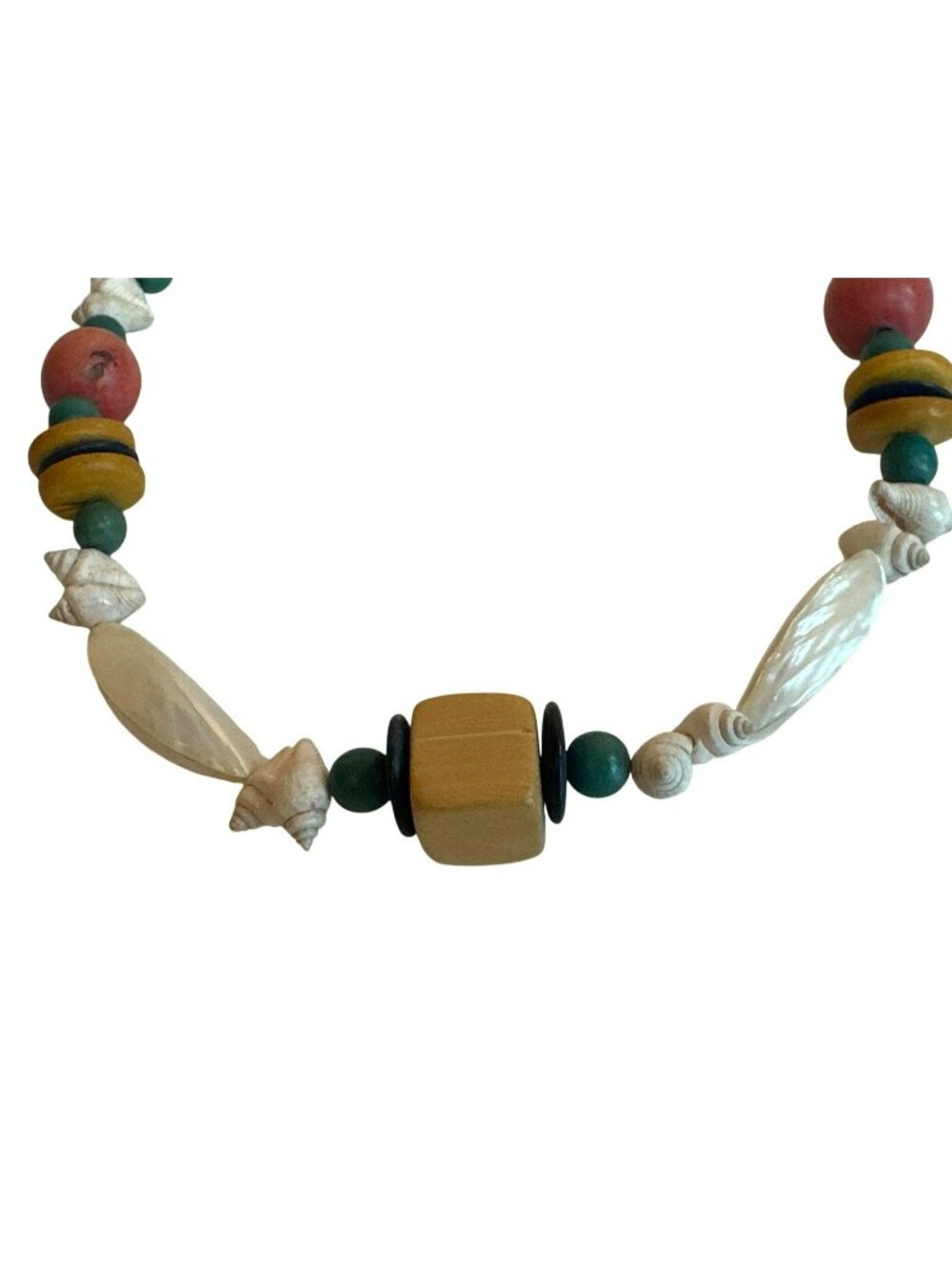 Handmade Shell & Bead Necklace Multicolored Natural Bohemian Beach Core Choker